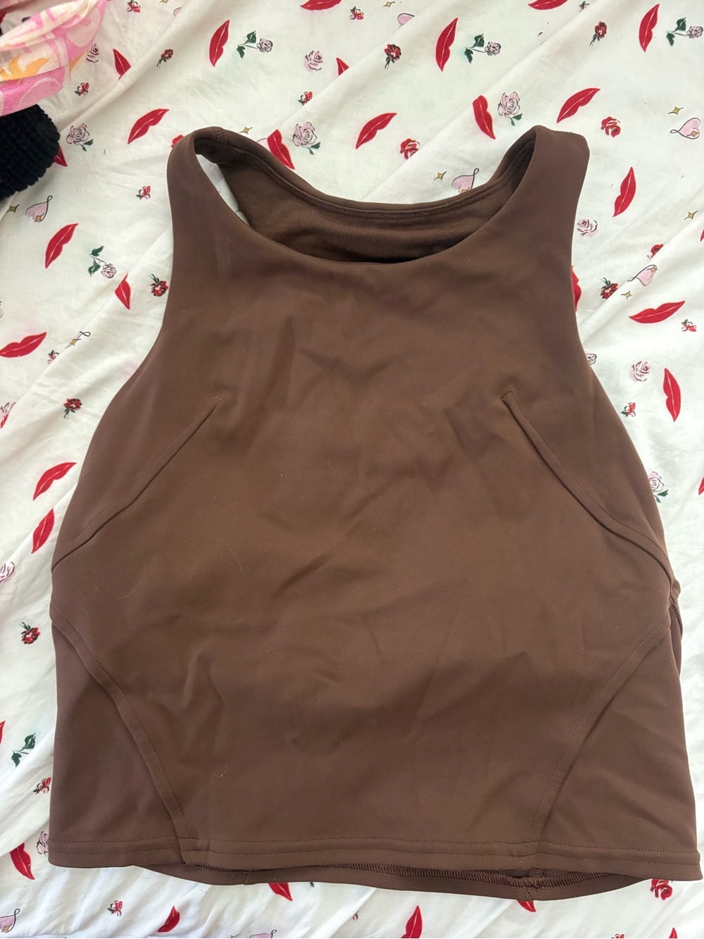 lululemon athletica Brown Scoop Neck Athletic Tank